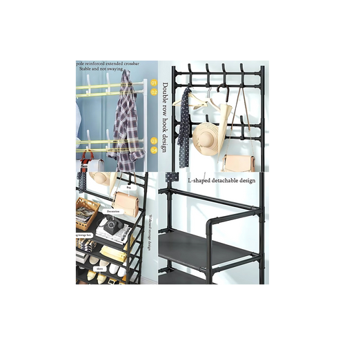 Nouveau Porte-Manteaux et Range-Chaussures Multifonction – 5 Étages