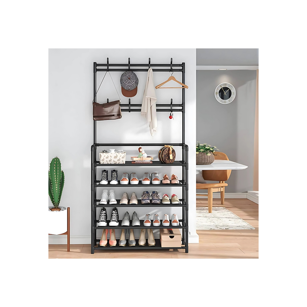 Nouveau Porte-Manteaux et Range-Chaussures Multifonction – 5 Étages